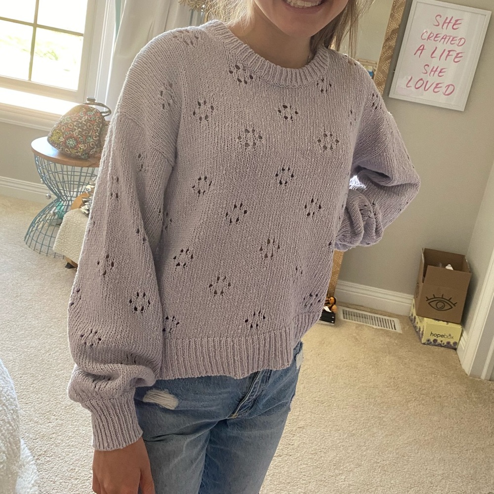 Madewell pointelle sweater - xs